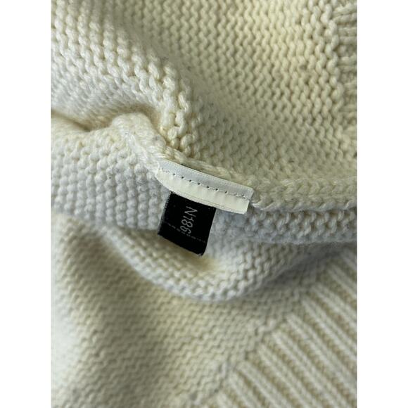 Kate Spade Broome Street White Cableknit Knit Sweater w/ Button Neck M - Picture 5 of 6